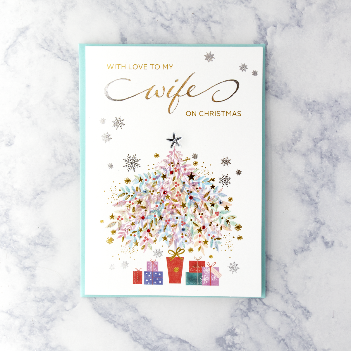 Feminine Tree Christmas Card (Wife) - Bonsai Paper Co.