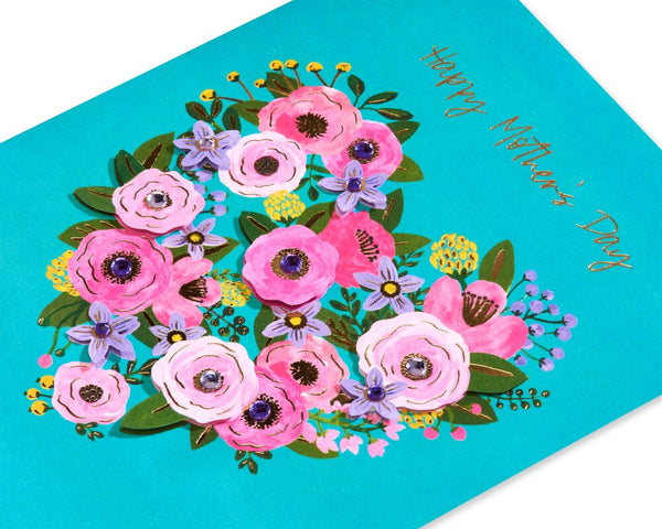Floral Heart Mother's Day Card