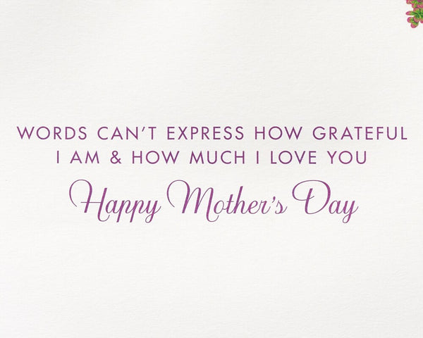 Succulent Planters Lettering Mother's Day Card (For Mom)