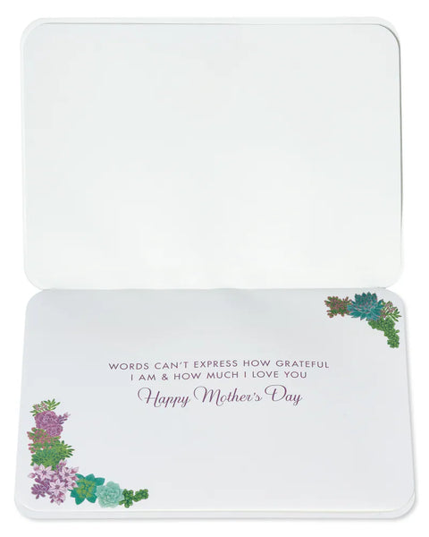 Succulent Planters Lettering Mother's Day Card (For Mom)