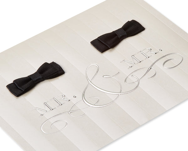 Bowties "Mr. & Mr." Wedding Card (LGBTQ+/Same Sex)