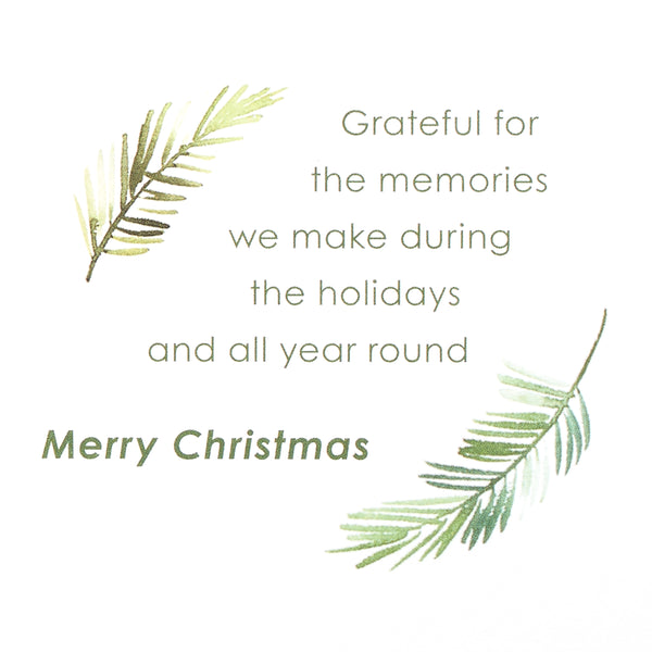 Plaid Ornament & Wreath Christmas Card (Dad)