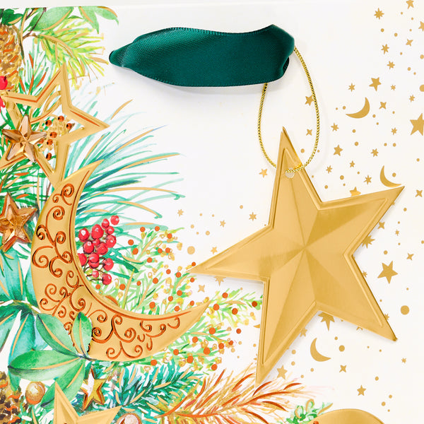 Celestial Evergreen Christmas Medium Bag