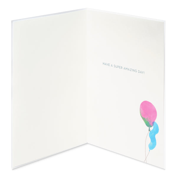 Colorful Mylar Balloons Birthday Card