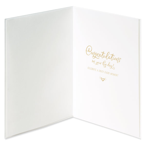 Lettering "Just Married" Wedding Card