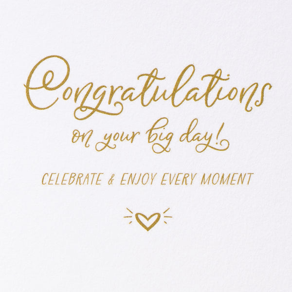 Lettering "Just Married" Wedding Card