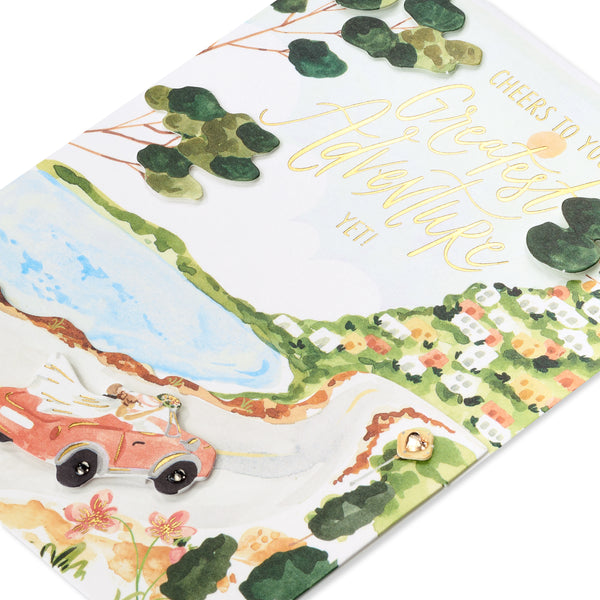 Illustrated "The Greatest Adventure" Wedding Card