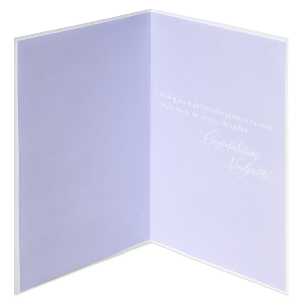 Floral Cascade Cake Wedding Card