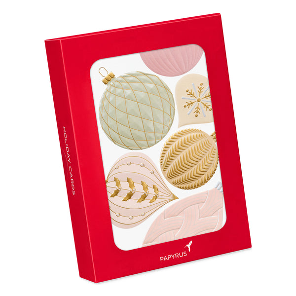 Metallic Ornament Christmas Boxed Cards (Set of 12)