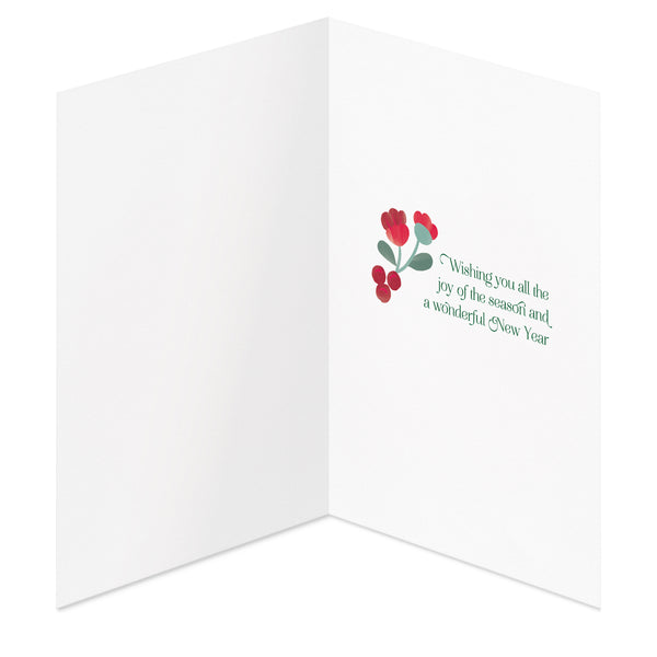 Elegant "Noel" Foliage Christmas Boxed Cards (Set of 12)