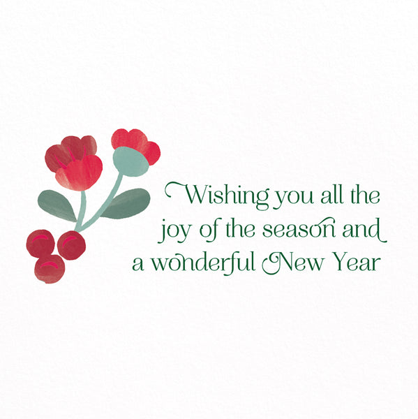 Elegant "Noel" Foliage Christmas Boxed Cards (Set of 12)