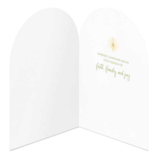 Floral Manger Scene Religious Christmas Boxed Cards (Set of 14)