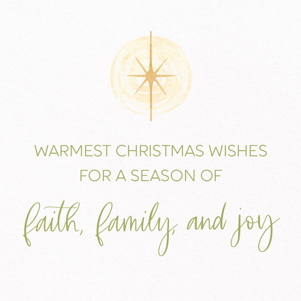 Floral Manger Scene Religious Christmas Boxed Cards (Set of 14)