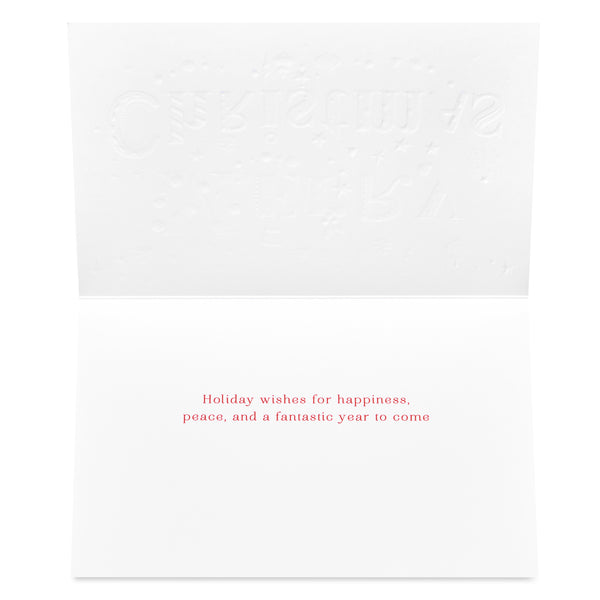 "Merry Christmas" Text Christmas Boxed Cards (Set of 14)