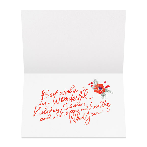 Floral Wreath Holiday Boxed Cards (Set of 20)