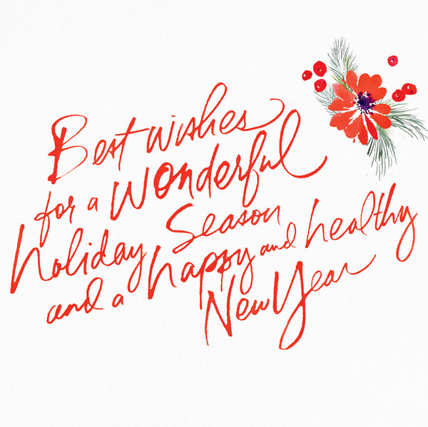 Floral Wreath Holiday Boxed Cards (Set of 20)