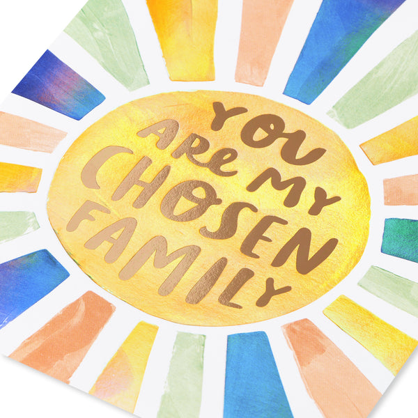 Sun "Chosen Family" Friendship Card