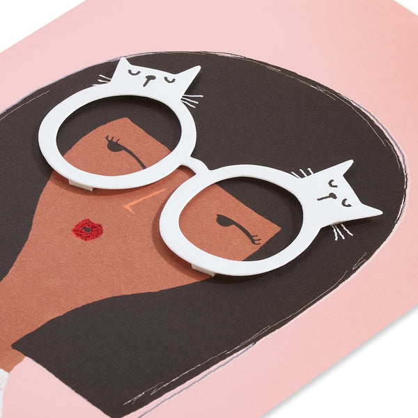 Cat Glasses Blank Card