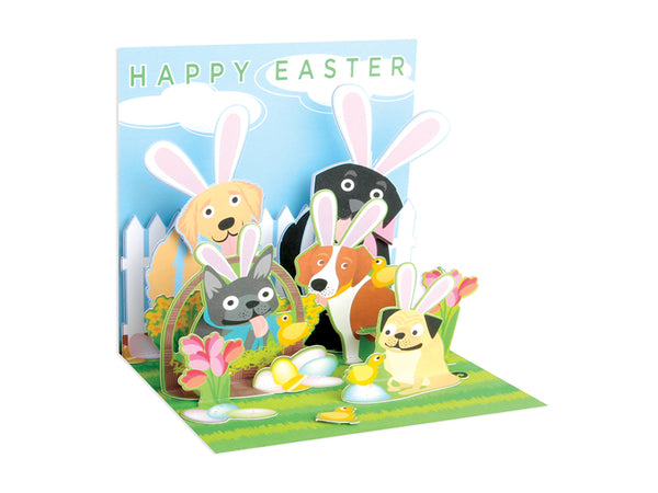 Pop-Up Dogs Easter Card
