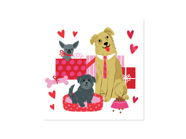 Pop-Up Dogs Valentine's Day Card