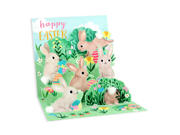 Pop-Up Bunnies Everywhere Easter Card