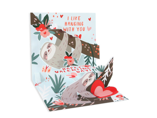 Pop-Up Sloths Valentine's Day Card