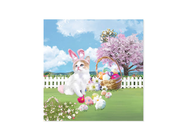 Pop-Up Cat Mischief Easter Card