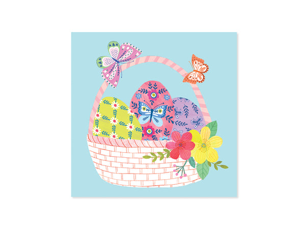 Pop-Up Basket Of Eggs Easter Card