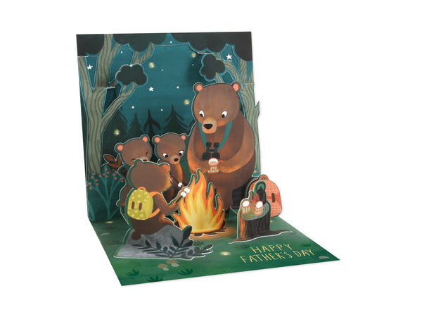 Pop-Up Camping Bears Father's Day Card