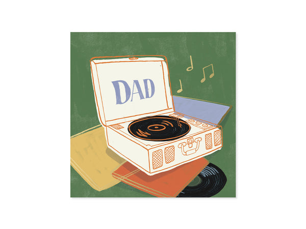 Pop-Up Record Player Father's Day Card