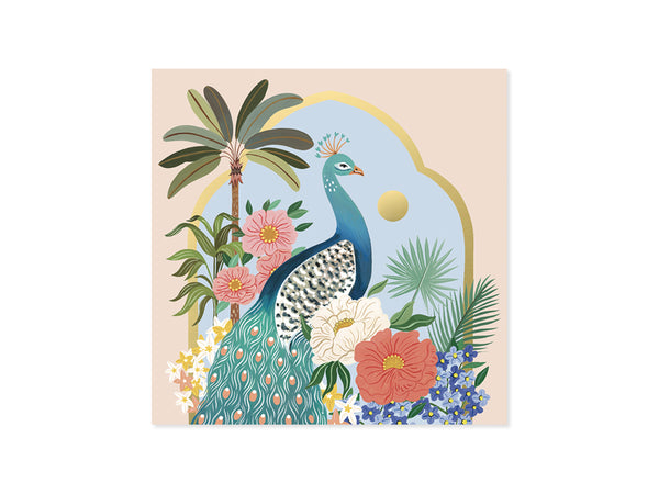 Pop-Up Mother's Day Garden Peacock Card