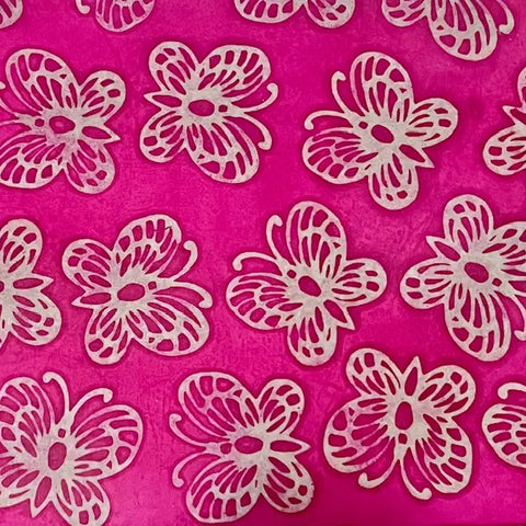 Handmade Magenta Batik Butterfly Flat Wrap
