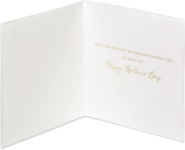 Embroidered Floral Applique Mother's Day Card (Wife)