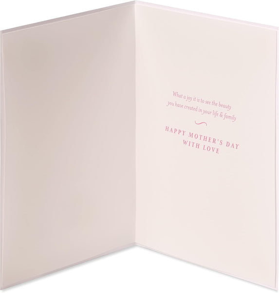 Lasercut Flowers Mother's Day Card (For Daughter)