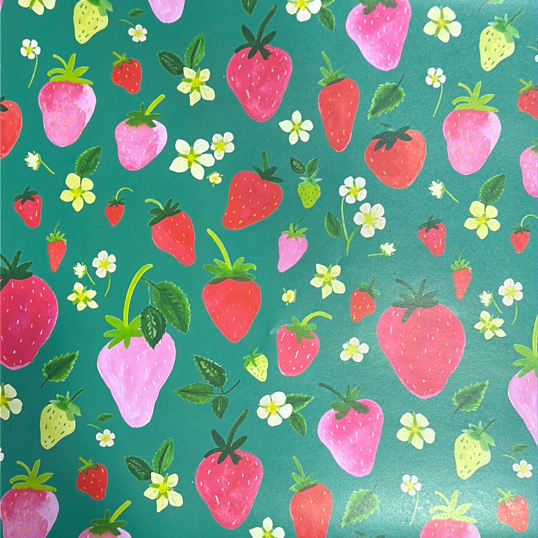 Strawberry Garden Flat Wrap