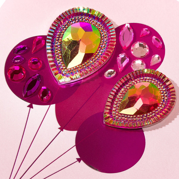 BCRF Gemmed Balloons Birthday Card