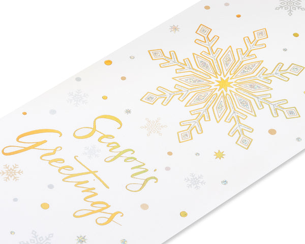 Metallic Snowflakes Holiday Boxed Cards (Set of 16)