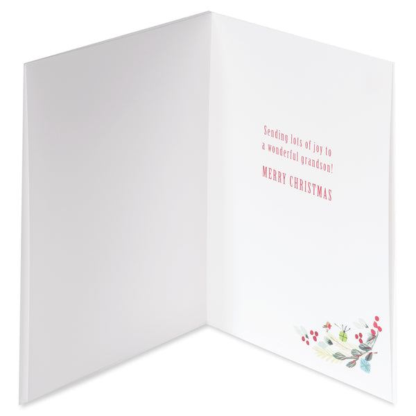 Critters In Car Christmas Card (Grandson)