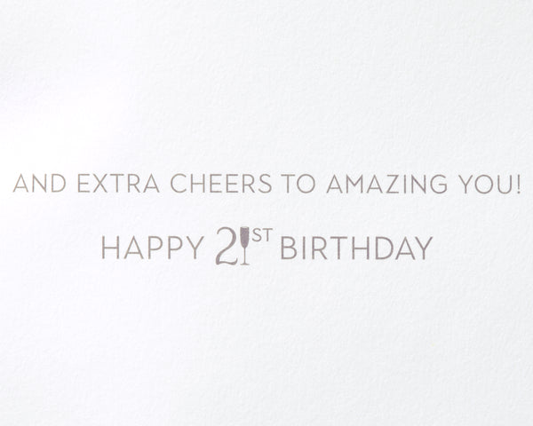 21st Cheers Birthday Card