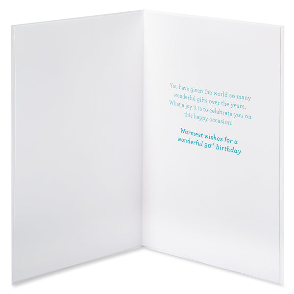 Acrylic Cake 90th Birthday Card