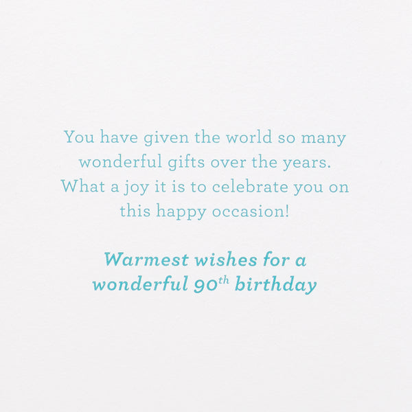 Acrylic Cake 90th Birthday Card