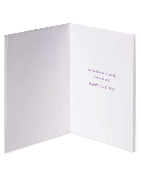Stained Glass Religious Birthday Card