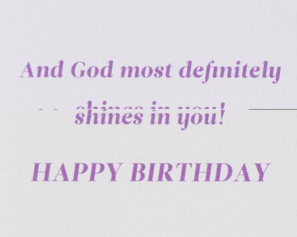 Stained Glass Religious Birthday Card