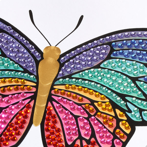 Gemmed Rainbow Butterfly Birthday Card