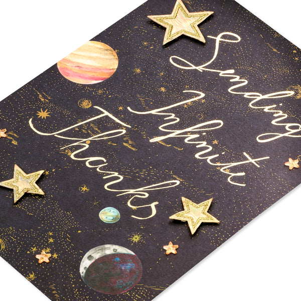 Iridescent Star Patches Thank You Card
