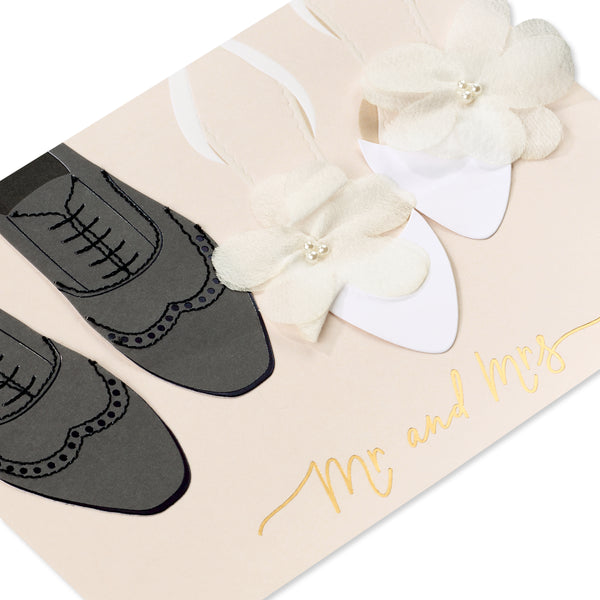 Handmade His & Hers Shoes Wedding Card