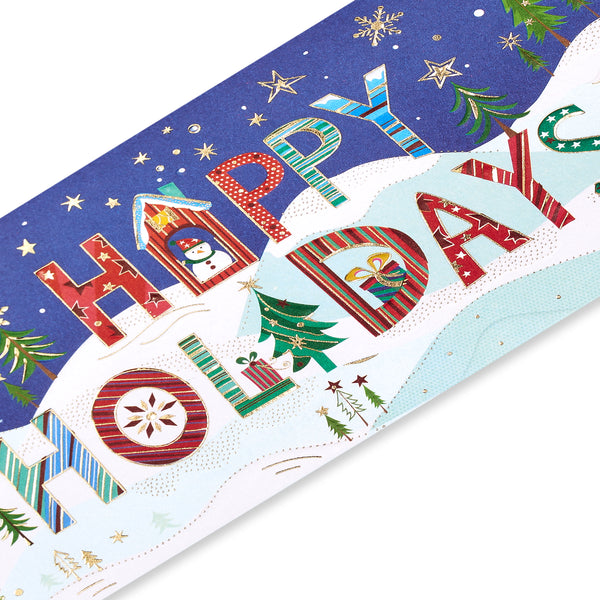 Festive Season Lettering Holiday Boxed Cards (Set of 16)