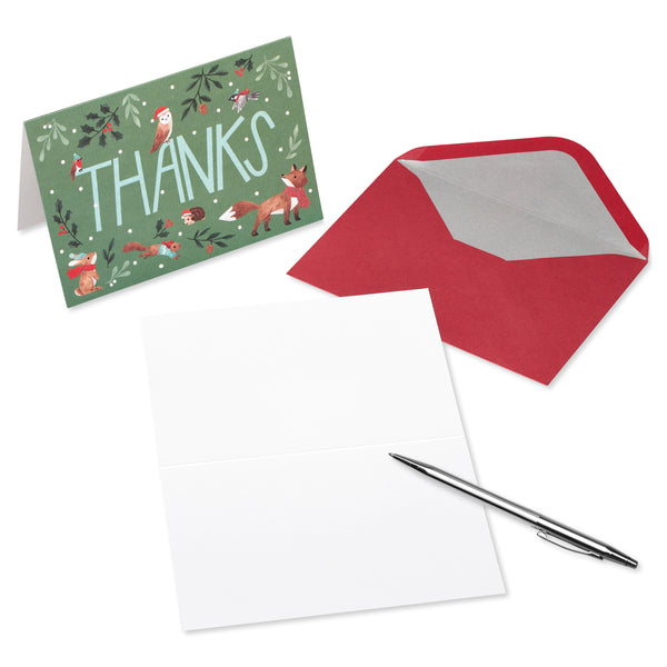 Woodland Thank You Holiday Boxed Cards (Set of 12)