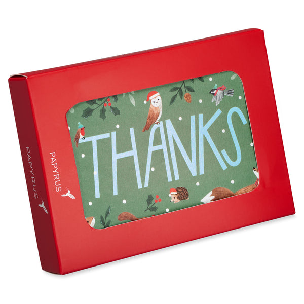 Woodland Thank You Holiday Boxed Cards (Set of 12)