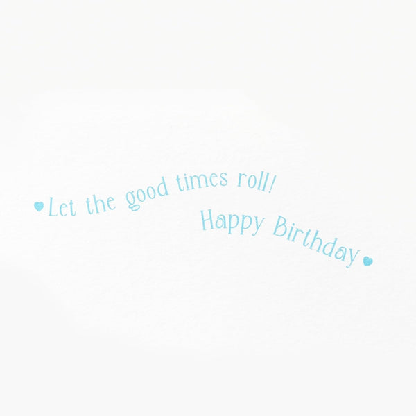Die-Cut Iridescent Roller Skate Birthday Card